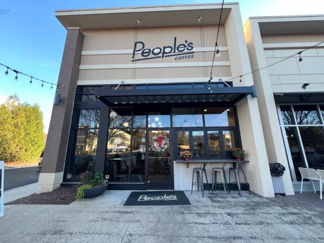 Image of the exterior of Peoples Coffee in Durham NC