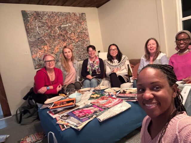 Image of our WIN Durham members meeting for a vision board session